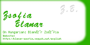 zsofia blanar business card